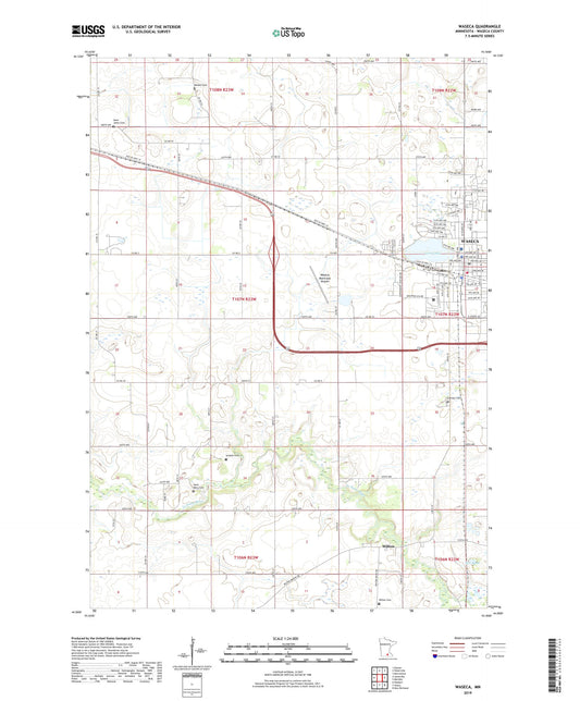 Waseca Minnesota US Topo Map Image