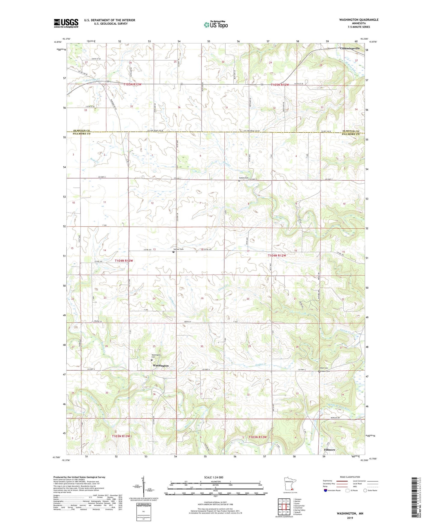Washington Minnesota US Topo Map Image