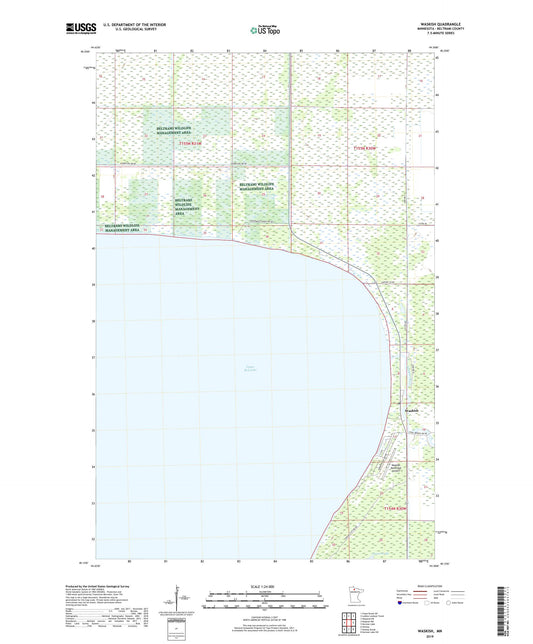 Waskish Minnesota US Topo Map Image