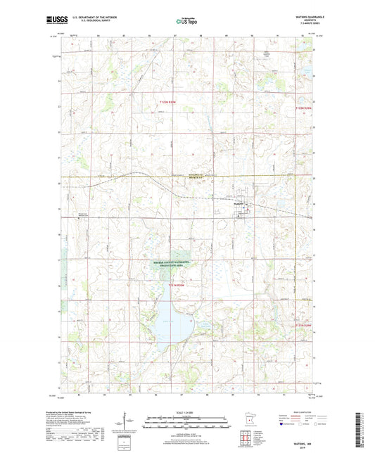 Watkins Minnesota US Topo Map Image