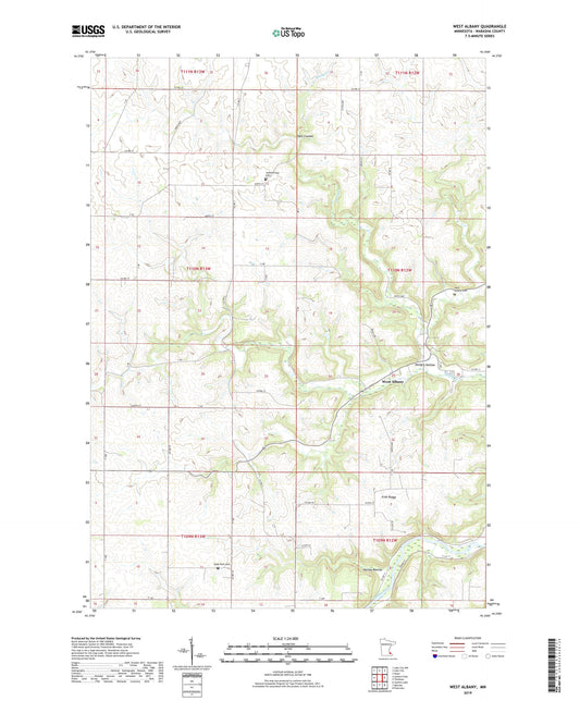 West Albany Minnesota US Topo Map Image