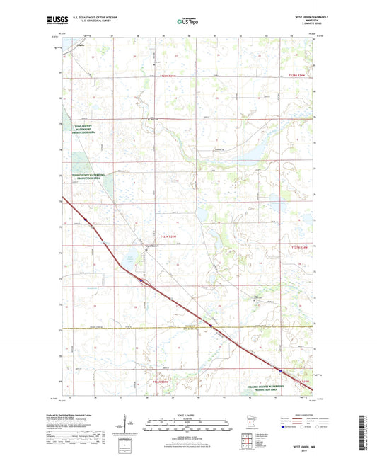 West Union Minnesota US Topo Map Image