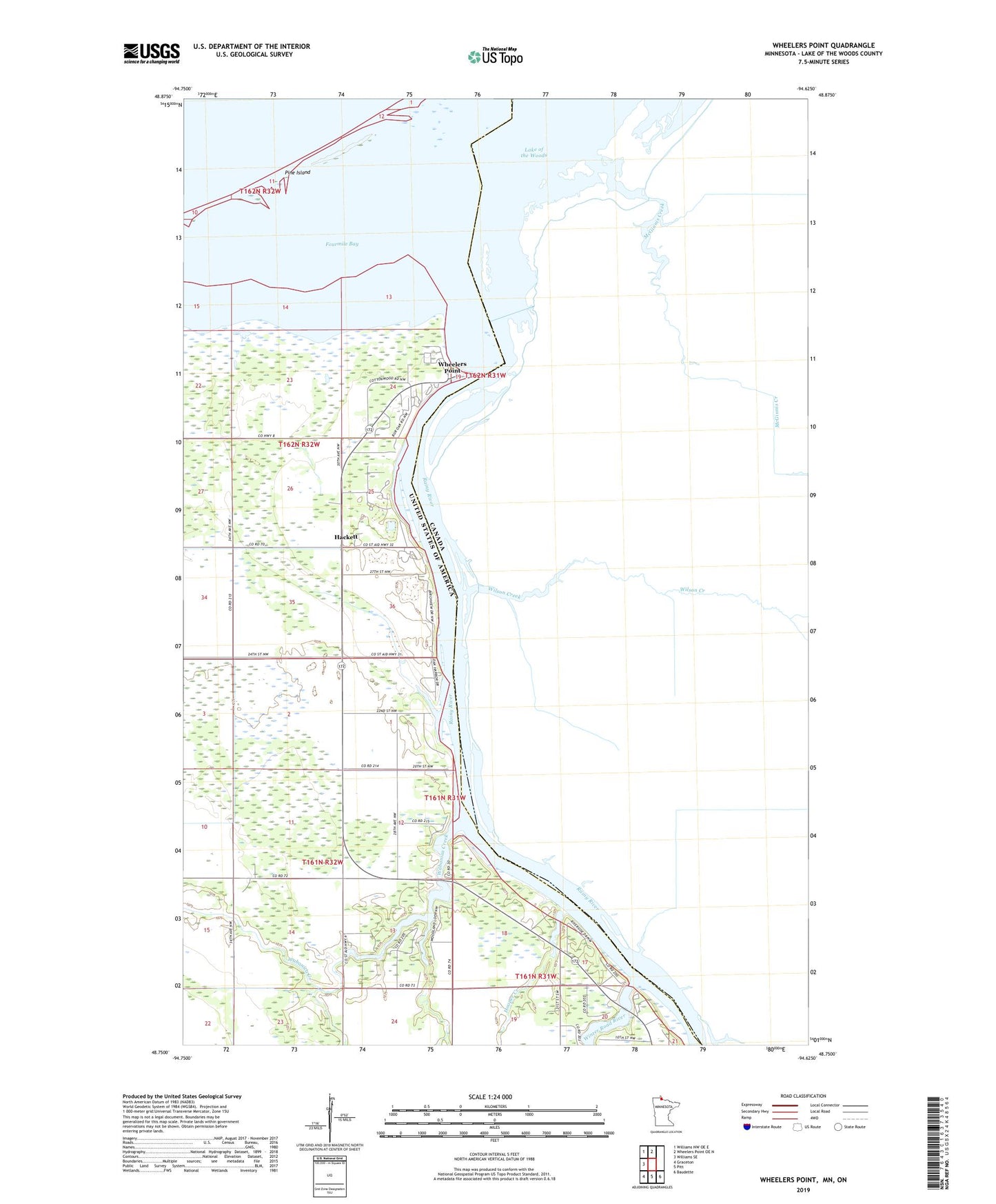 Wheelers Point Minnesota US Topo Map Image