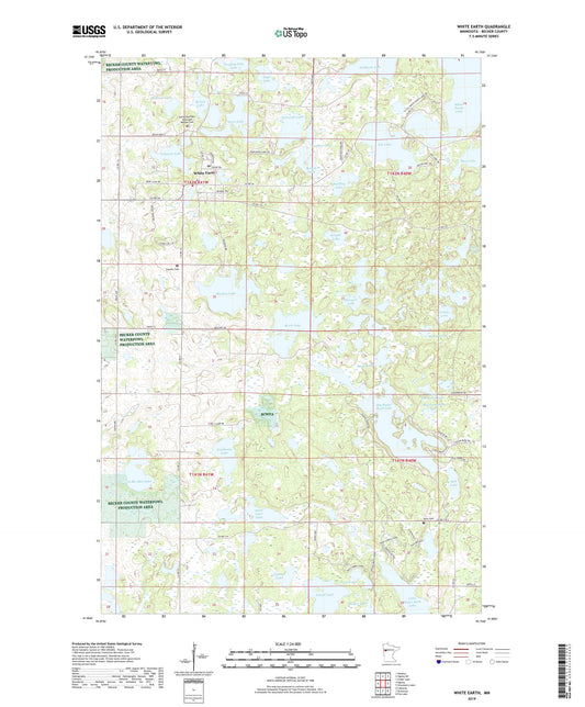 White Earth Minnesota US Topo Map Image