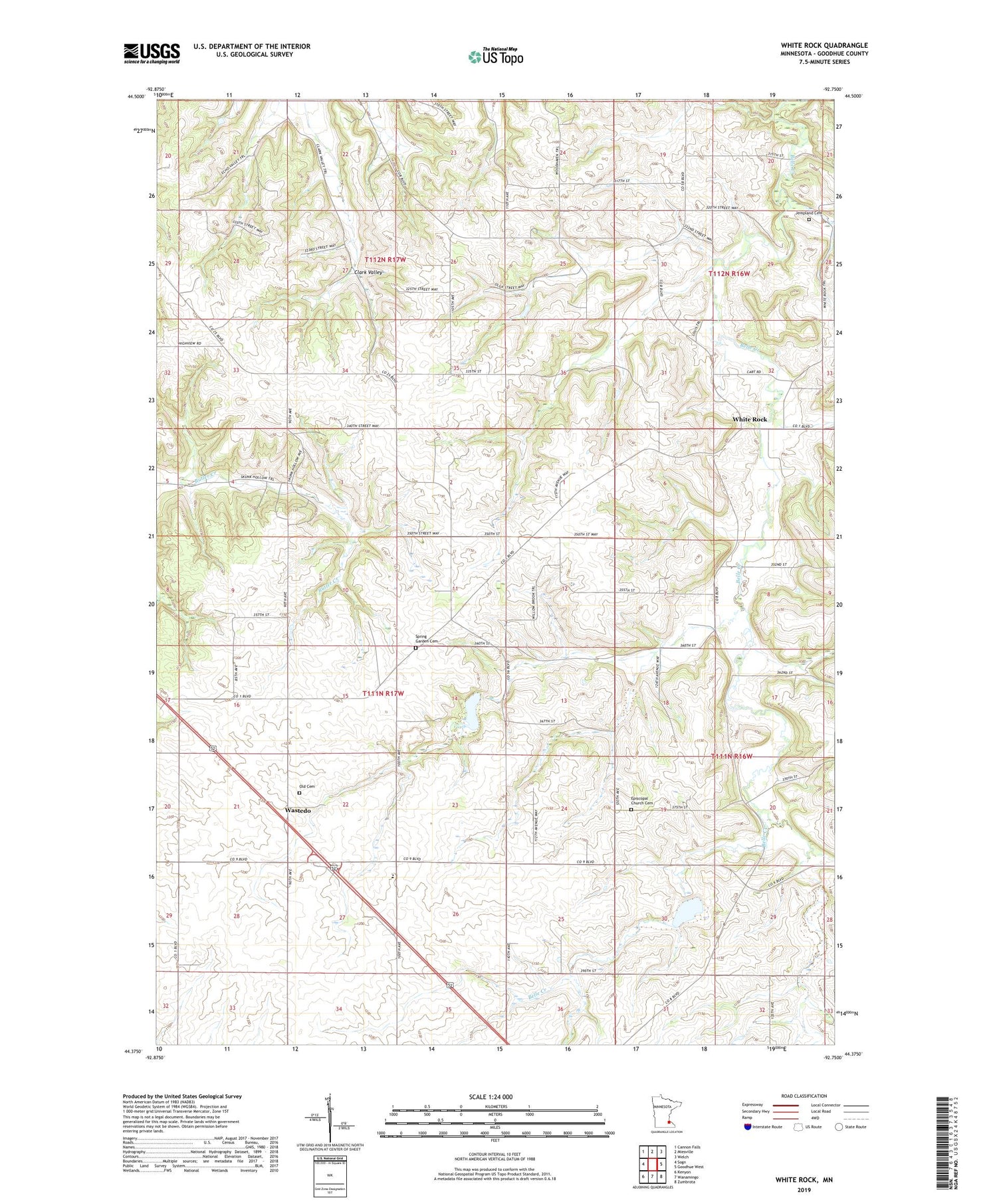 White Rock Minnesota US Topo Map Image