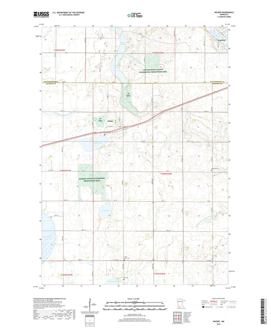 Wilder Minnesota US Topo Map Image