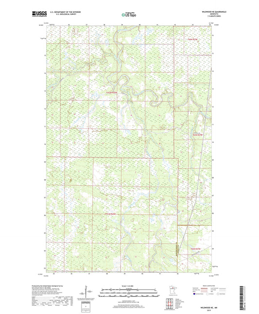 Wildwood NE Minnesota US Topo Map Image