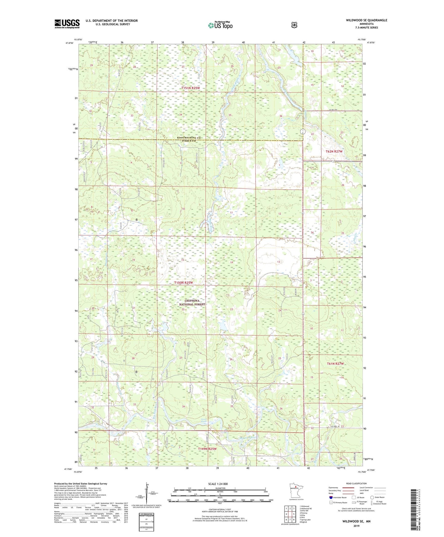Wildwood SE Minnesota US Topo Map Image