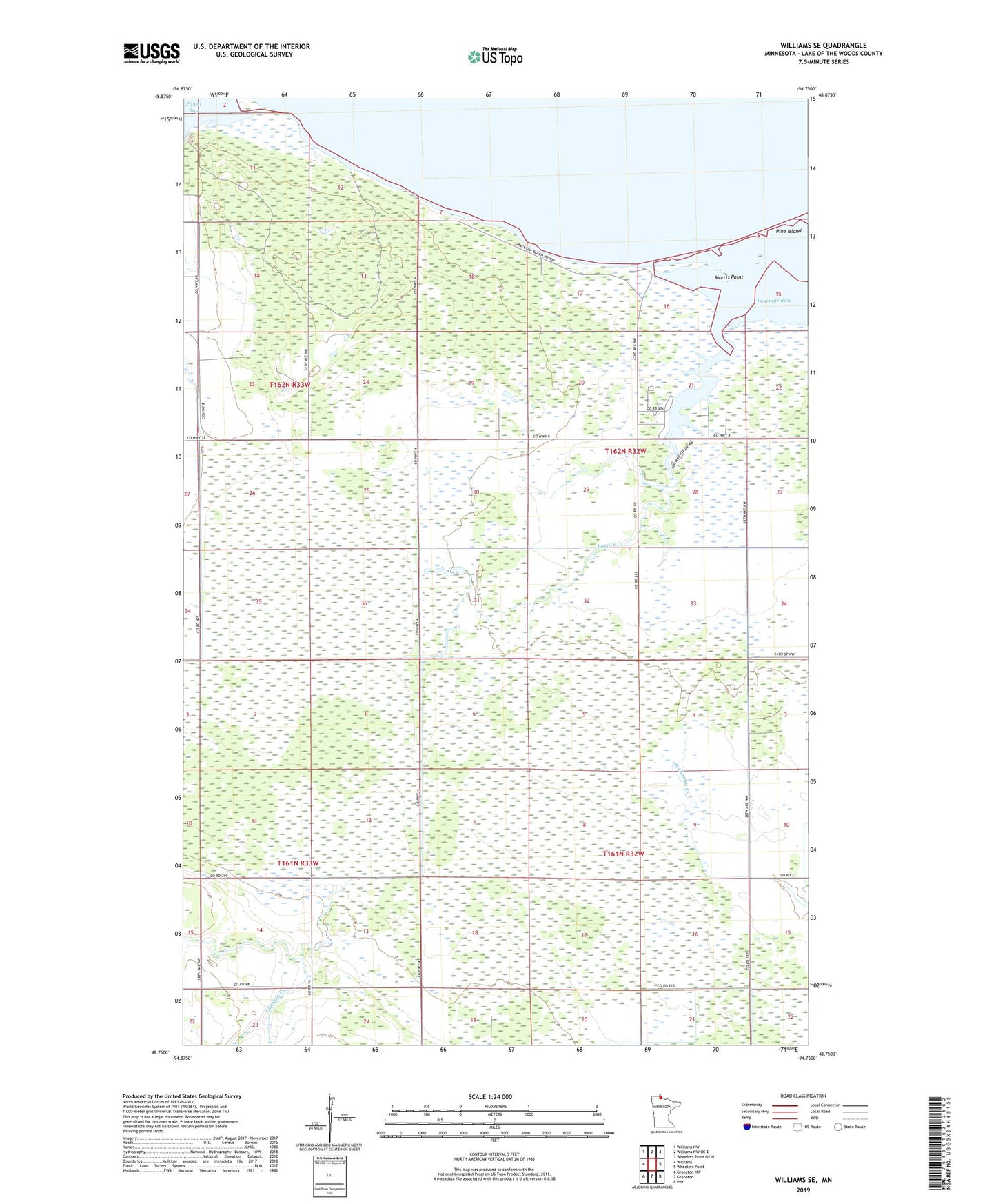 Williams SE Minnesota US Topo Map Image