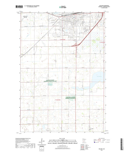 Willmar Minnesota US Topo Map Image