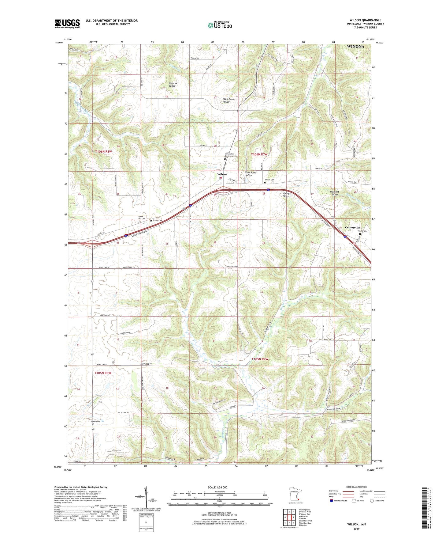 Wilson Minnesota US Topo Map Image