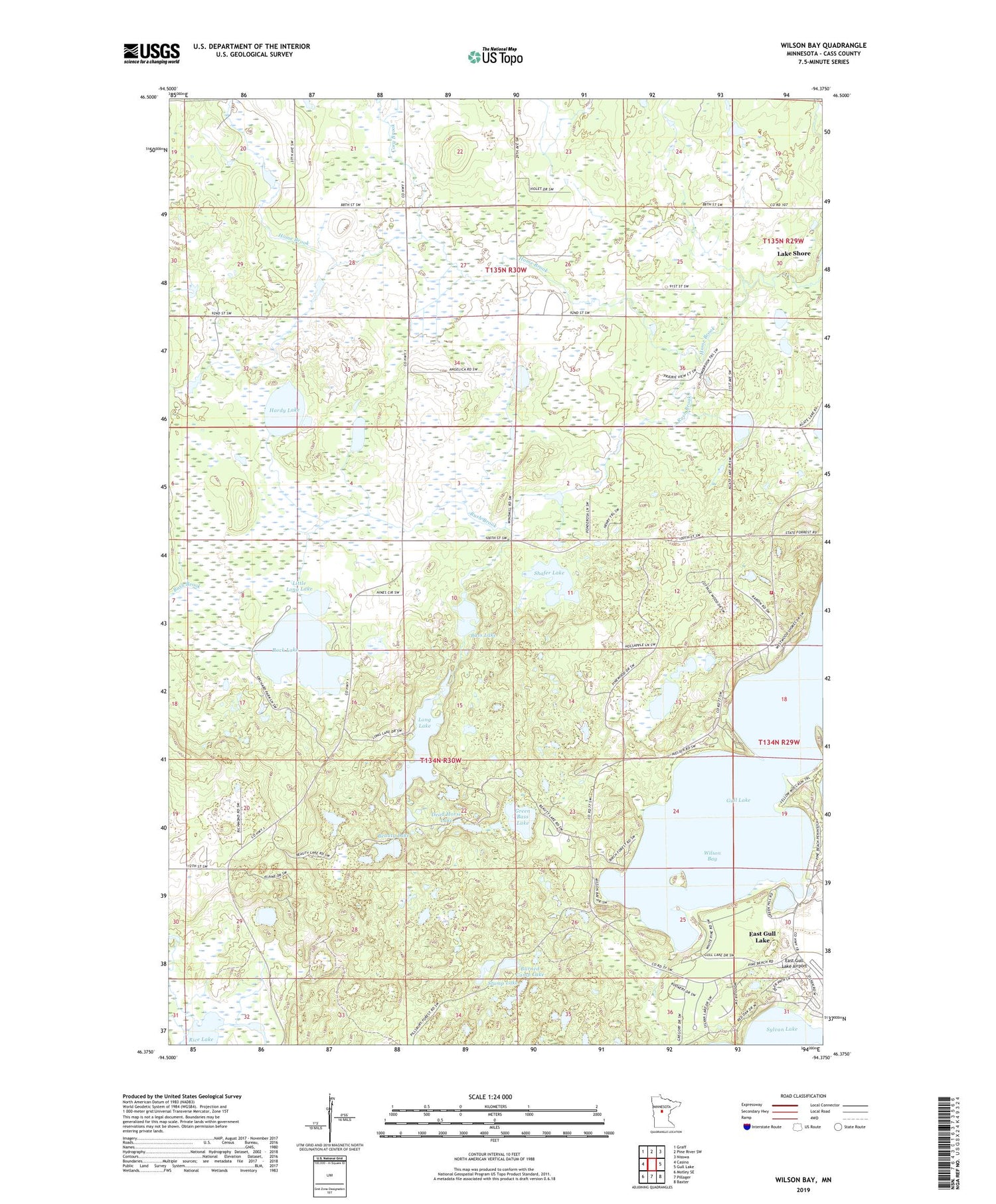 Wilson Bay Minnesota US Topo Map Image