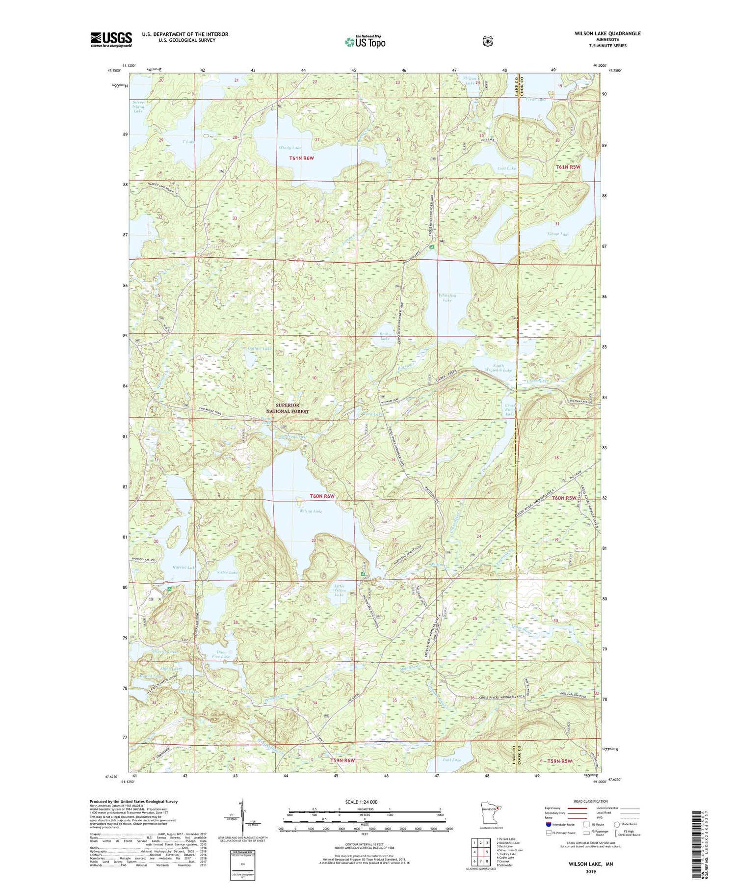 Wilson Lake Minnesota US Topo Map Image