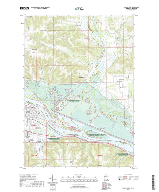 Winona East Minnesota US Topo Map Image