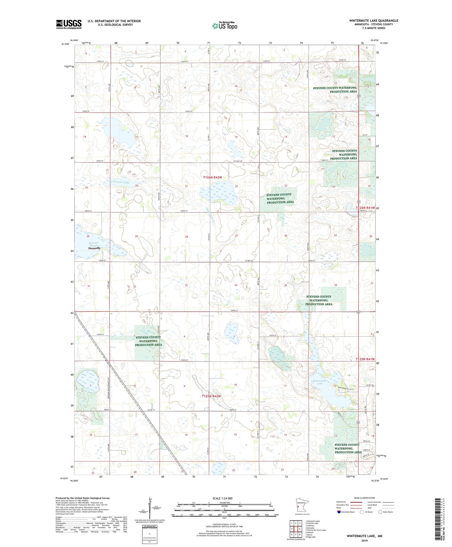 Wintermute Lake Minnesota US Topo Map Image
