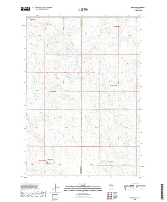 Woodstock Minnesota US Topo Map Image