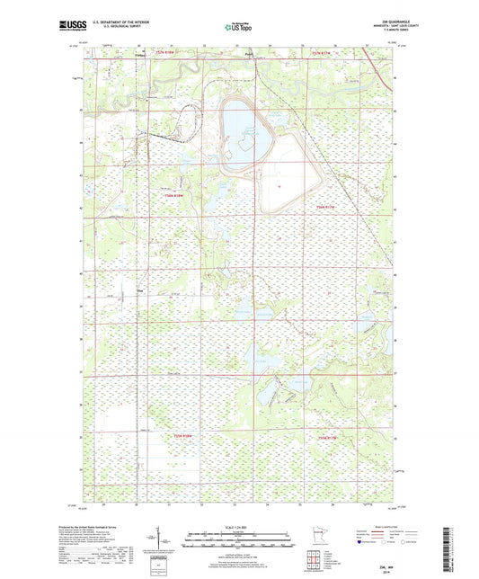 Zim Minnesota US Topo Map Image