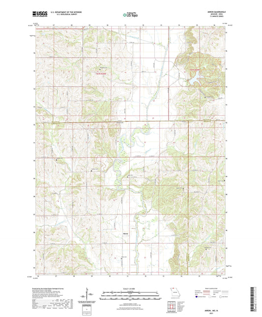 Akron Missouri US Topo Map Image