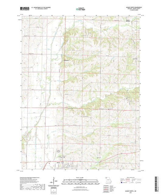Albany North Missouri US Topo Map Image