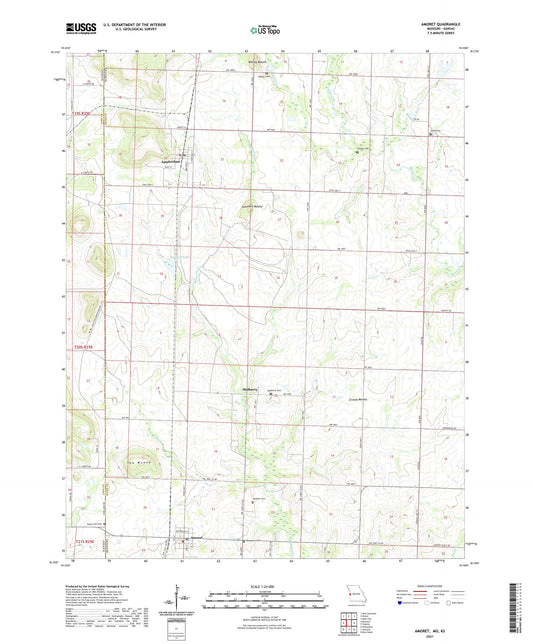 Amoret Missouri US Topo Map Image