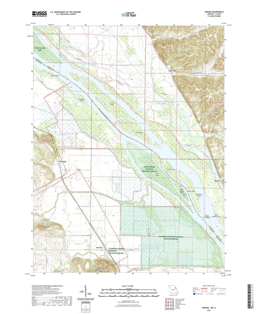 Annada Missouri US Topo Map Image