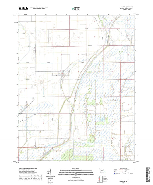 Anniston Missouri US Topo Map Image