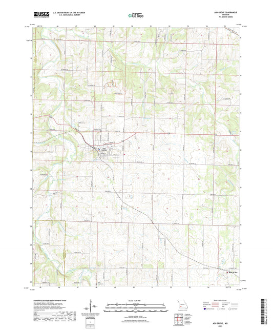 Ash Grove Missouri US Topo Map Image