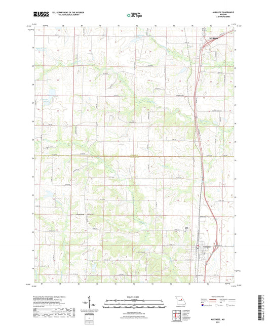 Auxvasse Missouri US Topo Map Image