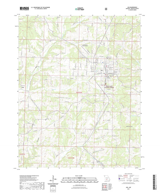 Ava Missouri US Topo Map Image