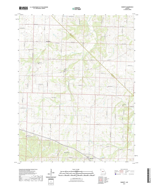 Barnett Missouri US Topo Map Image