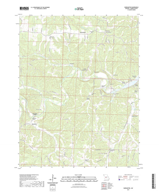 Barnumton Missouri US Topo Map Image