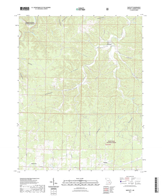 Bartlett Missouri US Topo Map Image