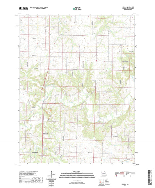 Beaman Missouri US Topo Map Image