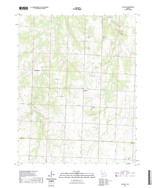 Bellamy Missouri US Topo Map Image