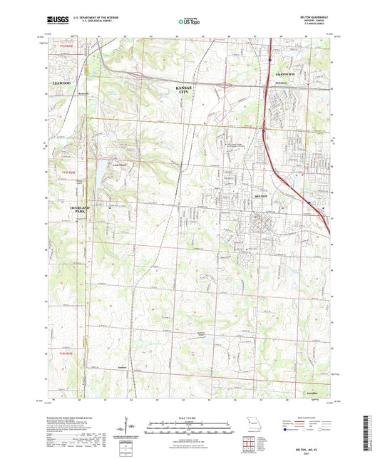 Belton Missouri US Topo Map Image