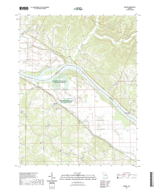 Berger Missouri US Topo Map Image