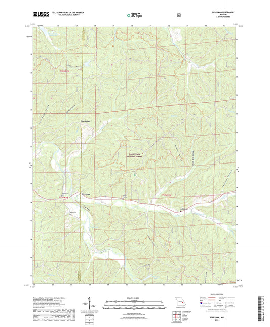 Berryman Missouri US Topo Map Image