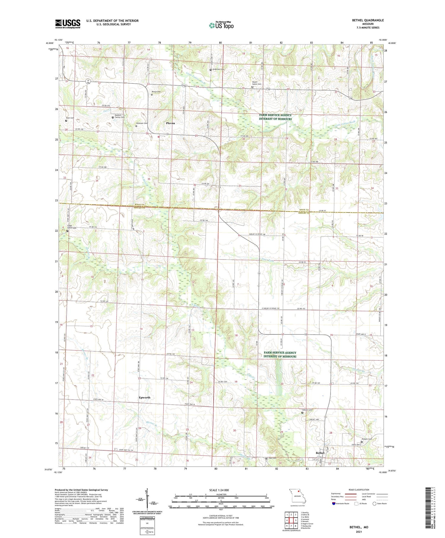 Bethel Missouri US Topo Map Image