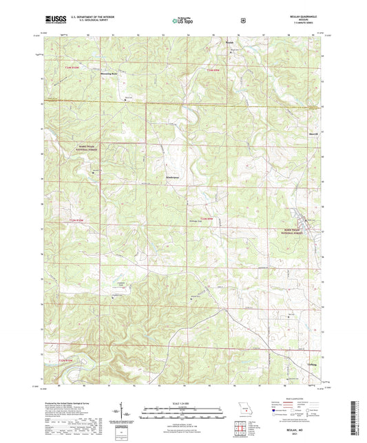 Beulah Missouri US Topo Map Image