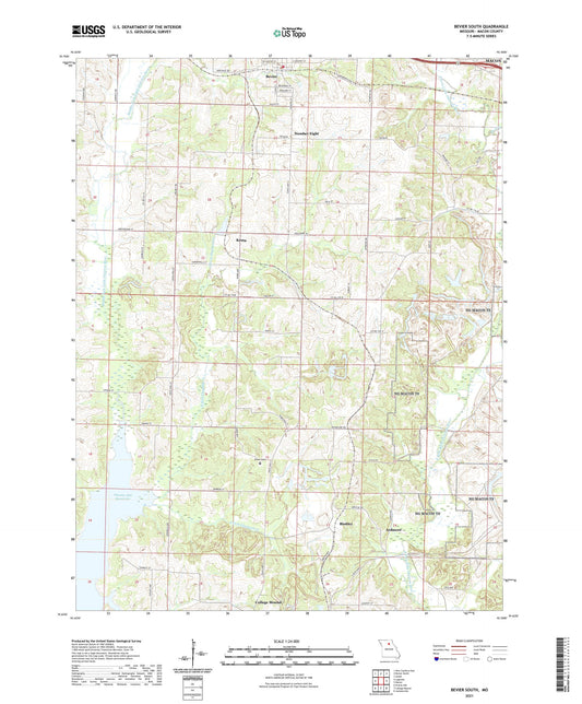 Bevier South Missouri US Topo Map Image