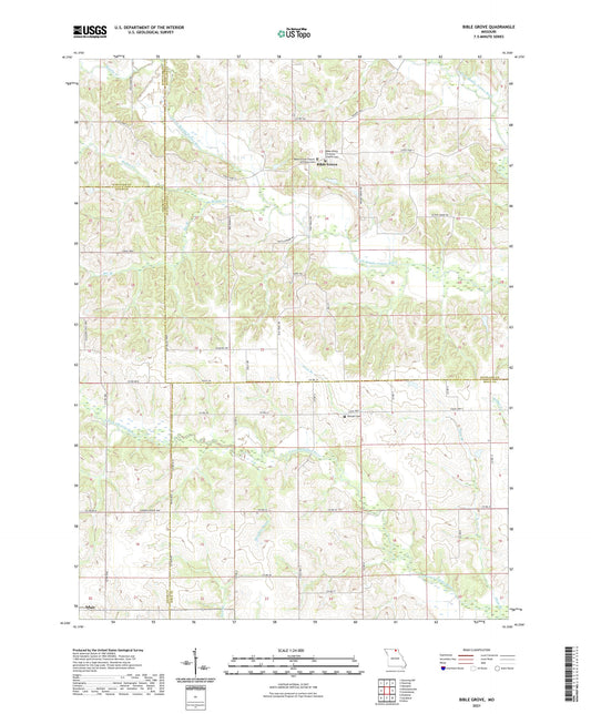 Bible Grove Missouri US Topo Map Image
