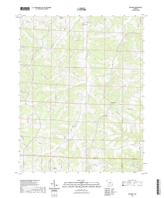 Big Bend Missouri US Topo Map Image