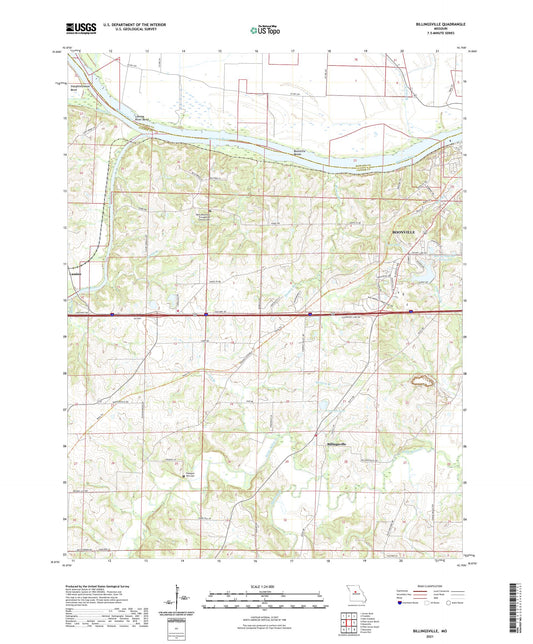 Billingsville Missouri US Topo Map Image