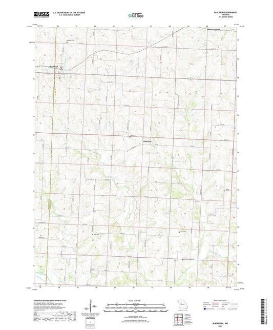 Blackburn Missouri US Topo Map Image