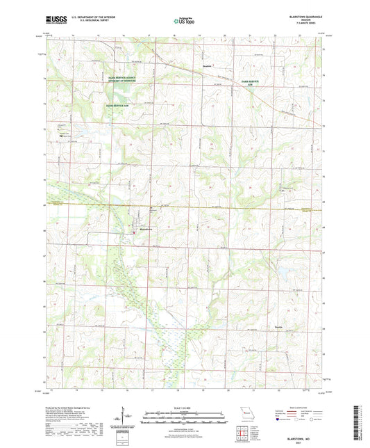 Blairstown Missouri US Topo Map Image