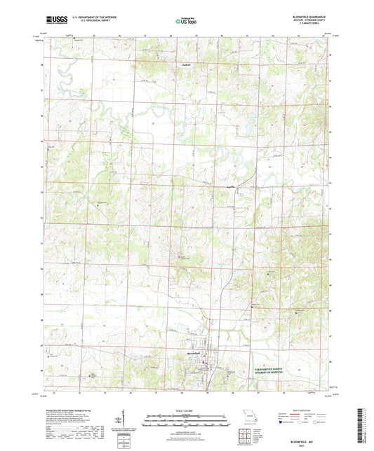 Bloomfield Missouri US Topo Map Image