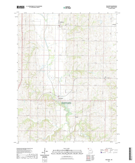 Bolckow Missouri US Topo Map Image
