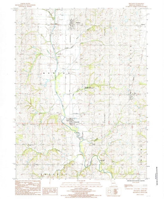 Classic USGS Bolckow Missouri 7.5'x7.5' Topo Map Image