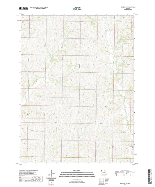 Bolckow NW Missouri US Topo Map Image