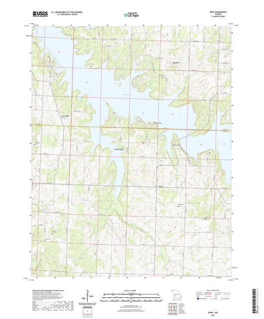 Bona Missouri US Topo Map Image